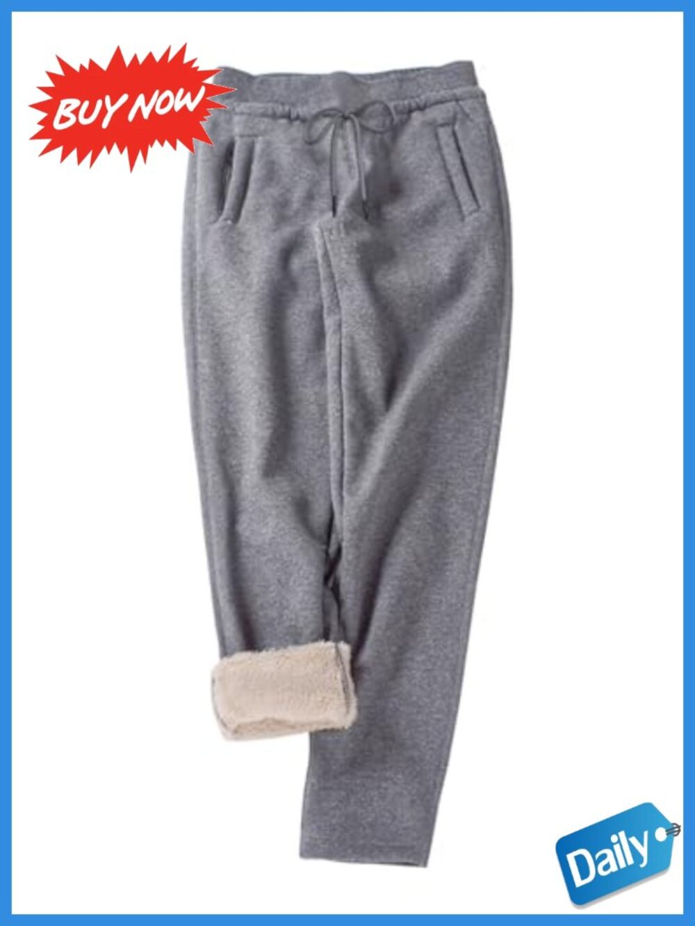 Sherpa Fleece Lined Sweatpants Jogger Pants Winter Active Lounge